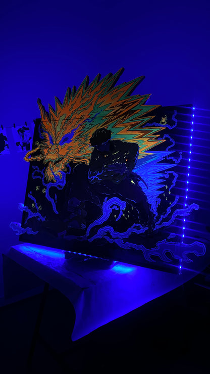 "The Flaming Thunder God" 70 x 90 cm